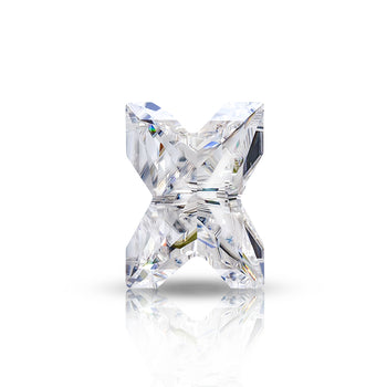 4CT MOISSANITE INITIAL EARRING IN SOLID GOLD