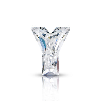 4CT MOISSANITE INITIAL EARRING IN SOLID GOLD