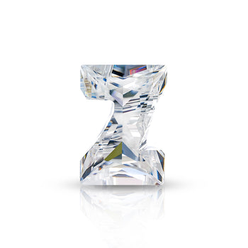 4CT MOISSANITE INITIAL EARRING IN SOLID GOLD