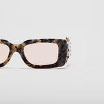 White Leopard Dollar Sunglasses